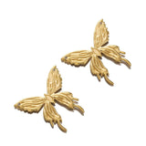 10Pcs Raw Brass Moth Butterfly Charms for Jewelry Making Animal Pendants