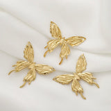 10Pcs Raw Brass Moth Butterfly Charms for Jewelry Making Animal Pendants