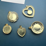 Evil Eye Pendants Metal Sea Shell Zircon Charms for Jewelry Making