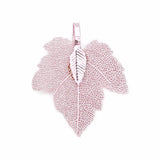 Copper Maple Leaf Tree Charms Pendants Pink/Gun Black/Silver for Jewelry Making