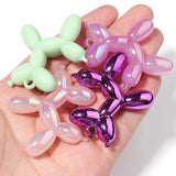 5Pcs/Lot Fluffy Balloon Dog Charms Pendant For DIY Jewelry Making