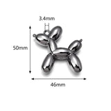 5Pcs/Lot Fluffy Balloon Dog Charms Pendant For DIY Jewelry Making