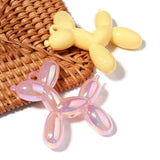 5Pcs/Lot Fluffy Balloon Dog Charms Pendant For DIY Jewelry Making