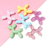 5Pcs/Lot Fluffy Balloon Dog Charms Pendant For DIY Jewelry Making