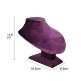 Purple Velvet Necklace Pendant Display Stand