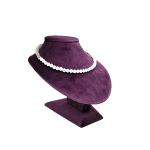 Purple Velvet Necklace Pendant Display Stand