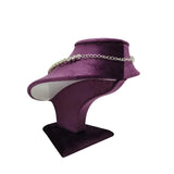 Purple Velvet Necklace Pendant Display Stand
