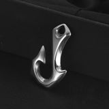 2 Stainless Steel Hook Pendant 6mm Hole DIY Jewelry Making Viking Charm