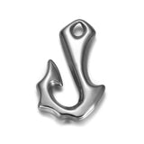 2 Stainless Steel Hook Pendant 6mm Hole DIY Jewelry Making Viking Charm
