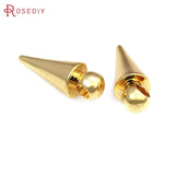 18K Brass Cone Shape Charms Pendants - Jewelry Making Supplies