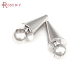 18K Brass Cone Shape Charms Pendants - Jewelry Making Supplies