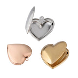Heart Photo Frame Locket Pendant - 3 Colors - DIY Charms Jewelry Making