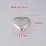 Heart Photo Frame Locket Pendant - 3 Colors - DIY Charms Jewelry Making