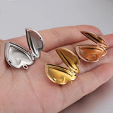 Heart Photo Frame Locket Pendant - 3 Colors - DIY Charms Jewelry Making