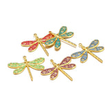 5pcs Stainless Enamel Dragonfly Charms for DIY Jewelry Making
