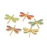 5pcs Stainless Enamel Dragonfly Charms for DIY Jewelry Making