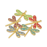 5pcs Stainless Enamel Dragonfly Charms for DIY Jewelry Making