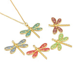 5pcs Stainless Enamel Dragonfly Charms for DIY Jewelry Making