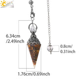 7 Chakra Crystal Pendulum Divination Natural Chip Beads Resin Pendant