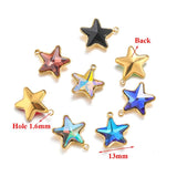5pcs Star Glass Charm Pendants Jewelry Making Supplies