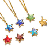 5pcs Star Glass Charm Pendants Jewelry Making Supplies
