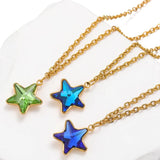 5pcs Star Glass Charm Pendants Jewelry Making Supplies