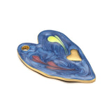 5pcs Heart Enamel Charms Pendants Stainless Steel