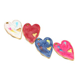 5pcs Heart Enamel Charms Pendants Stainless Steel
