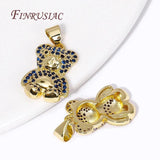 Bear Charms Necklace 18K Plated Thin Chain for Women
