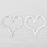 10 Large Hollow Heart Charms for Necklace Making 50x47mm