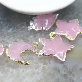 Pink Opalite Pendants Crystal Quartz Arrow Charms DIY Necklace