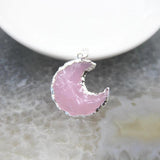 Pink Opalite Pendants Crystal Quartz Arrow Charms DIY Necklace