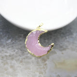 Pink Opalite Pendants Crystal Quartz Arrow Charms DIY Necklace