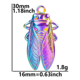 10pcs Stainless Steel Cicada Pendant Insect Charm DIY Earrings