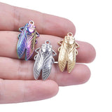 10pcs Stainless Steel Cicada Pendant Insect Charm DIY Earrings
