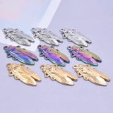 10pcs Stainless Steel Cicada Pendant Insect Charm DIY Earrings