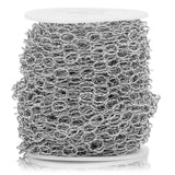 Stainless Steel Oval Link Texture Chains for Jewelry Making