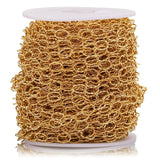 Stainless Steel Oval Link Texture Chains for Jewelry Making
