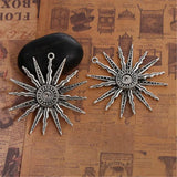 Round Silver Filigree Style Pendant for Necklace DIY