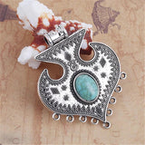 Round Silver Filigree Style Pendant for Necklace DIY