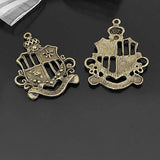 10pcs 44x32mm Antique Bronze Shield Charms Pendants Jewelry Findings