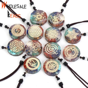 Retro Orgonite Stone Charms for DIY Jewelry Making