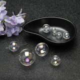 10pcs Colorful Double Hole 10-30mm Round Glass Ball Pendant Jewelry Findings