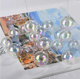 10pcs Colorful Double Hole 10-30mm Round Glass Ball Pendant Jewelry Findings