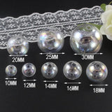 10pcs Colorful Double Hole 10-30mm Round Glass Ball Pendant Jewelry Findings