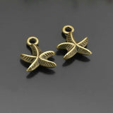 30PCS Antique Bronze Starfish Charms Pendants 18x14MM DIY Jewelry Making
