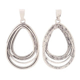 3 Tibetan Silver Large Open Oval Charms Pendants DIY Necklace Jewelry 84x46mm