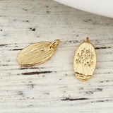 Copper Charms Pendant Oval Tree Jewelry Accessories Findings DIY