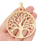 Matte Tree of Life Round Charms Pendants 60x60mm