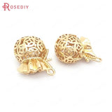 6PCS 16x22MM 24K Brass Purse Charms Pendants for Jewelry Making